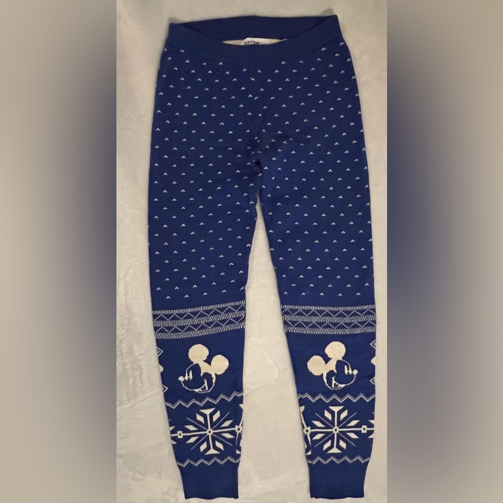 EUC - GAP Kids Disney Big Girls Mickey/Minnie Sweater&Leggings (Blue/White) - M - Picture 5 of 6